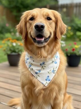 Handmade Reversible Tie-On Dog Bandana